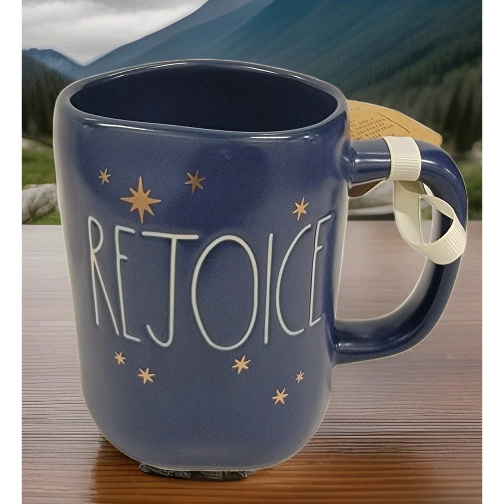 NEW Rae Dunn "Rejoice" Angel Holy Religious Christmas Holiday Coffee Mug